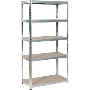Carmen Метален стелаж Carmen CR-1010 - 150х75х30 см, до 100 кг на рафт - цинк (3580550) - tierradesign