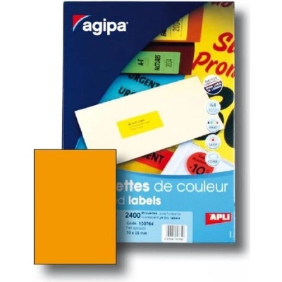 Etikety farebné 210x297mm APLI A4 100 hárkov fluo oranžové