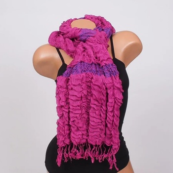 Image 1 of Дамски шал в пурпурно-розов цвят с ламе