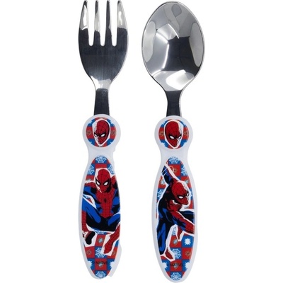 Stor 2 ks Dětský příbor Spiderman ARACHNID GRID ergonomický