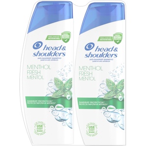 Head & Shoulders Шампоан против пърхот Menthol Fresh, 2 x 330 ml - ozone