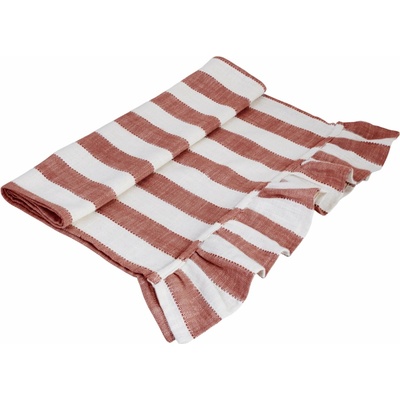 Strömshaga Běhuon Ida Stripe Red/White 50x150cm