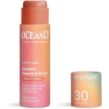 ATTITUDE Lip Balm SPF 30, Peachy Shell с Цинк Оксид, Oceanly-Phyto-Sun, ATTITUDE