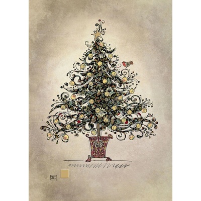 Black Chintz Tree - přání (DC017)