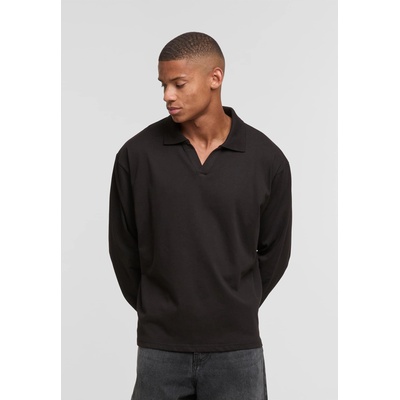 DEF Тениска с дълъг ръкав DEF COLLAR Longsleeves jetblack XXLUB-DFLS030-20259 - Черен, размер S