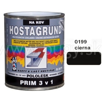 HOSTAGRUND 2v1 farba na železo Mat S2160 - 0199 čierna 0,6l