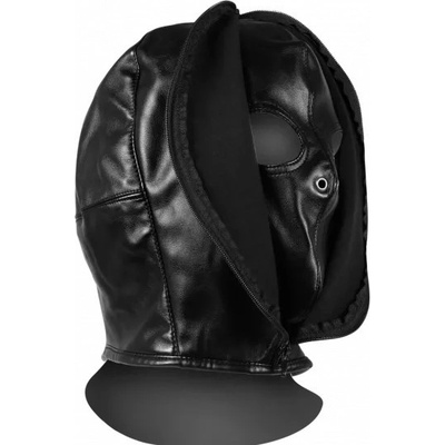 Ouch! Кожена маска за робство с цип нагоре