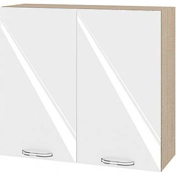 Image 1 of ИРИМ Горен кухненски шкаф Сити МФ-Бяло гланц-05-4 80 см