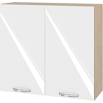 ИРИМ Горен кухненски шкаф Сити МФ-Бяло гланц-05-4 80 см