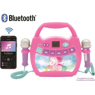 Lexibook Reproduktor karaoke Jednorožec s mikrofony a osvětlením – Zbozi.Blesk.cz