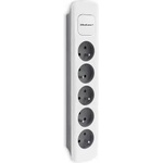 Qoltec Power strip | 5 sockets | 1.8 m | White - grey