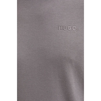 HUGO BOSS Памучен суичър hugo в сиво с качулка с апликация 50520502 (50520502)