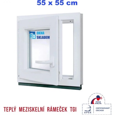 ERKADO 55x55 cm bílé otevíravé i sklopné levé – Hledejceny.cz