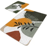 Mila Home Зелени кадифени постелки за баня в комплект от 2 бр. 60x100 cm Illustrated Autumn - Mila Home (Bathmat-2li-Set211)