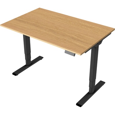 Delso Výškovo nastaviteľný stôl MIDJUSTER 60 x 120 cm dub vicenza / čierna