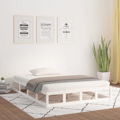 Petrashop 820792 Rám postele bílý / masivní dřevo