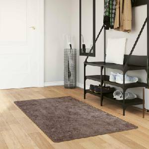 vidaXL Каса за килим MARSA Сиво 100 x 150 cm Полиестер и PVC (42023198)