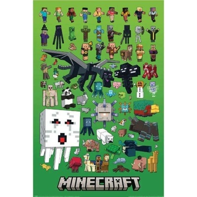 Plakát, Obraz - Minecraft - Character Montage, 61 × 91.5 cm