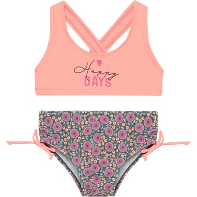Color Kids Bikini W. Front Print & AOP-1922-Turbulence Šedá