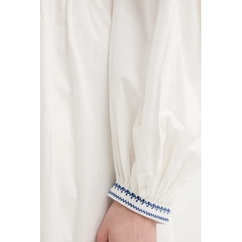 APC Памучна рокля A. P. C. robe anni в бежово среднодълга разкроена COHHH. F35203 (COHHH.F35203)