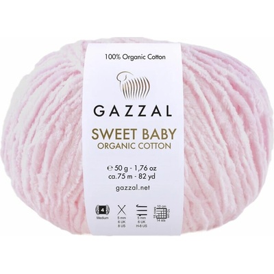 Gazzal Sweet Baby organic cotton 2613 pastelově růžová