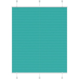 vidaXL Плисирана щора, петролно зелена, 110x100 см, ширина на плата 109, 4 см, полиестер (4015383)
