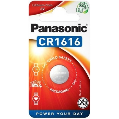 Panasonic Батерия литиева Panasonic CR-1616 EL / 1B, CR1616, 3V, 1бр (CR-1616 EL / 1B)