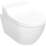 Geberit AquaClean - Тоалетна чиния с бидетна функция Tuma Comfort, за окачване, TurboFlush, SoftClosing, KeraTect, бяла 146.290. 11.1 (146.290.11.1)