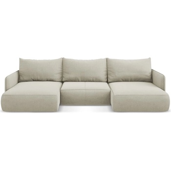 makamii Кремав разтегателен ъглов диван с място за съхранение Nanea - Makamii (NANEA_UF_24_P1_C13)