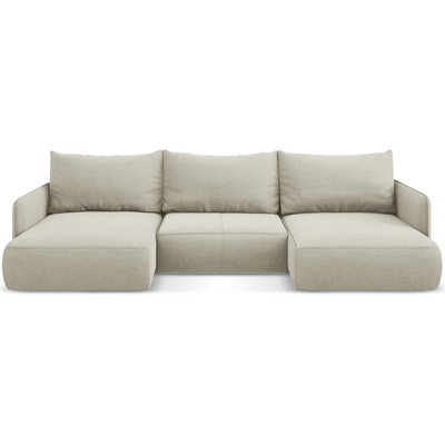 makamii Кремав разтегателен ъглов диван с място за съхранение Nanea - Makamii (NANEA_UF_24_P1_C13)