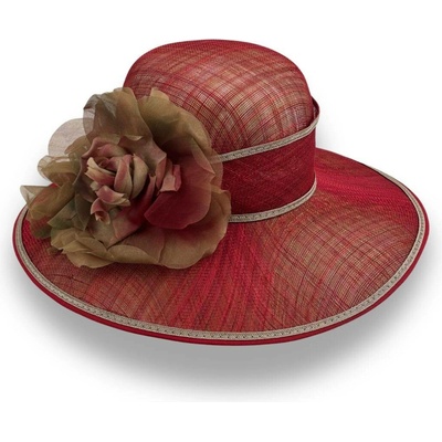 Krumlovanka Slavnostní dámský klobouk Handcrafted Co-14625 červený