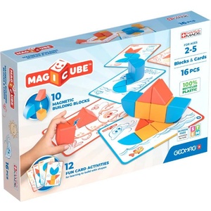 Geomag Магнитен конструктор Geomag - Magicube, Форми и карти, 16 части (G307) - ozone