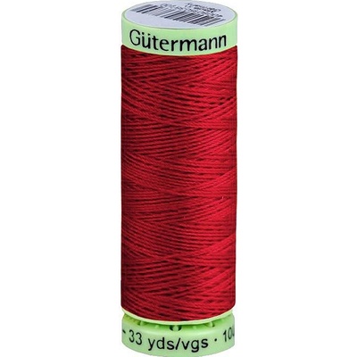 Polyesterové nitě Gütermann Jeans návin 30 m, střední, 046 červená jahoda
