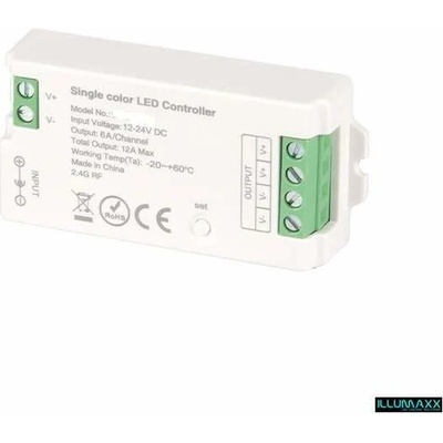 RF přijímač 036S, 12A, 2,4GHz přijímač pro jednobarevné LED pásky 12A