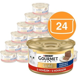 Gourmet Консерва Gourmet GOLD - пастет с говеждо месо, 24 x 85г