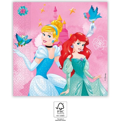Procos papírové ubrousky Disney Princess 33x33cm 20ks