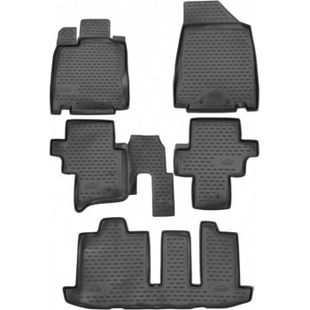 Koberce gumové Brillant vaničky Nissan Pathfinder IV 3 řady sedadel 2012-2016