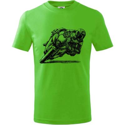 Motorkár skica tričko detské Apple Green