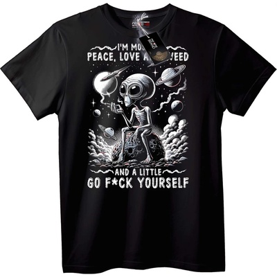 NOONEBRAND Тениска Извънземен Космически Сленг - 7XL, White