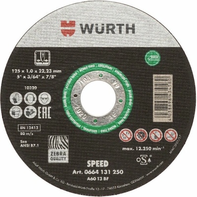 Würth Řezný kotouč 115 x 22,2 x 1,6 mm 066413115106