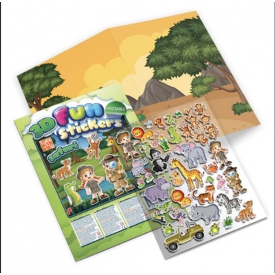 TAKTIK International s.r.o Veselé safari s 3D samolepkami