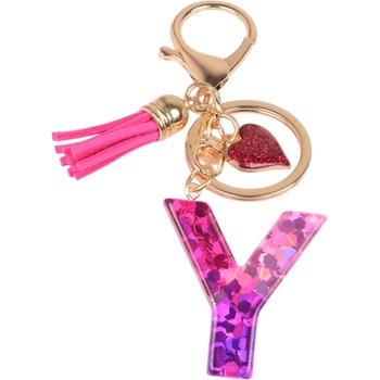 HARAHU Ключодържател Азбука - y / Розова / Сърце kp37992 (37992)