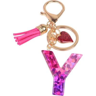 HARAHU Ключодържател Азбука - y / Розова / Сърце kp37992 (37992)