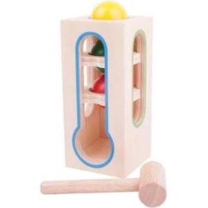 Bigjigs Toys - Играчка-кула с чукче и топчета (BB102)