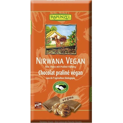 Rapunzel Nirwana Čokoláda s ryžovým mliekom s pralinkovou náplňou 100 g