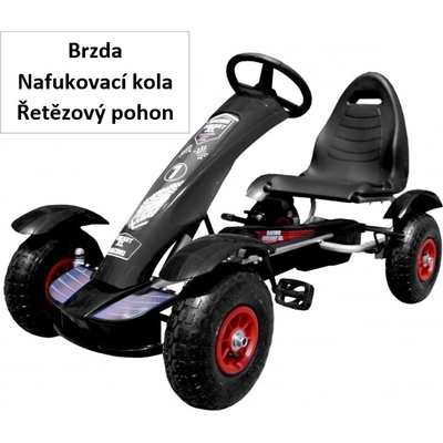 Mamido Detská šliapací motokára formula 01 čierna