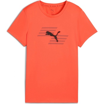 PUMA Women's Hyrox Short-Sleeve Performance Gym Top - Glowing Red