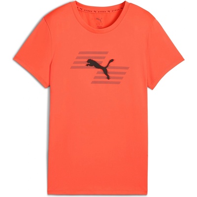 PUMA Women's Hyrox Short-Sleeve Performance Gym Top - Glowing Red