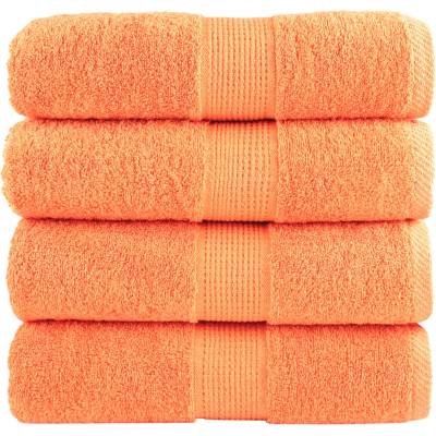 vidaXL Премиум кърпи за пране SOLUND 4 бр. оранжеви 30x30 см 600 г/м2 (137372)
