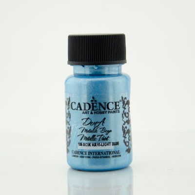 Metalická akrylová barva Dora Metalic světle modrá light blue 50 ml – Zboží Dáma